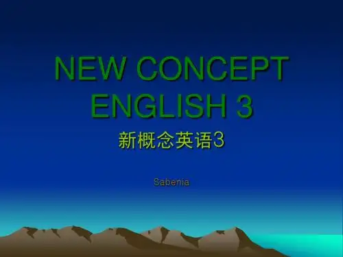 新概念英语第三册第一课课件NCE3_lesson01(共20页)