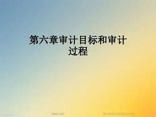 第六章审计目标和审计过程