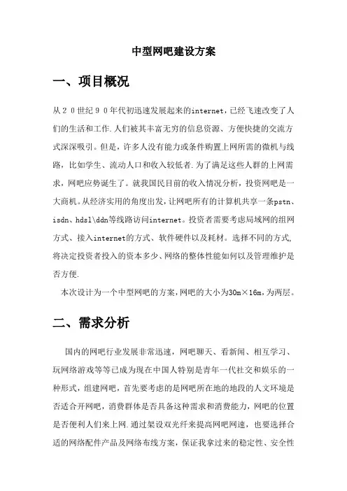 网吧建设方案