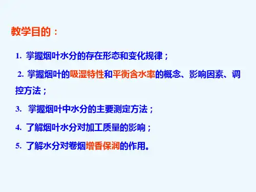 烟草水分