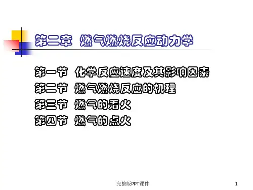 燃气燃烧反应动力学ppt课件