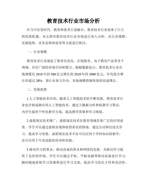 教育技术行业市场分析