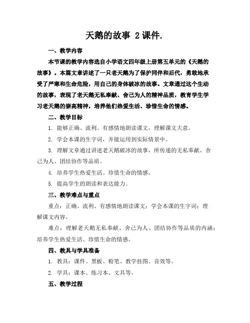 天鹅的故事2课件.