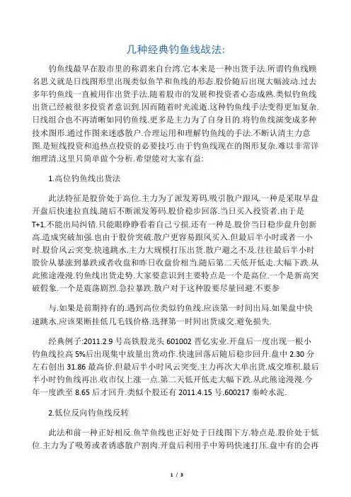 K线走势几种经典钓鱼线战法