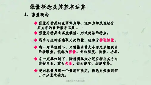 张量概念及其基本运算课件