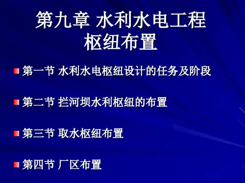 水利水电工程枢纽布置