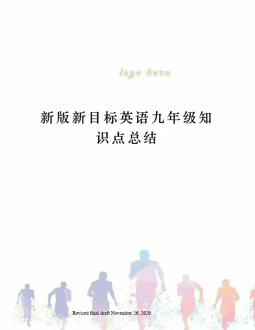 新版新目标英语九年级知识点总结