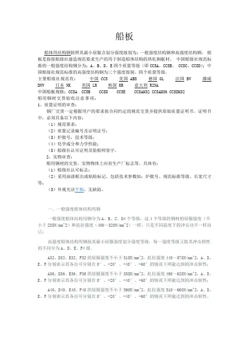 船板知识整理