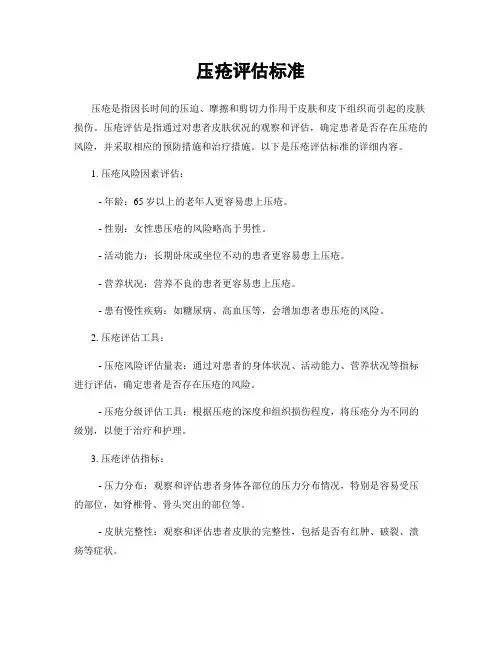 压疮评估标准