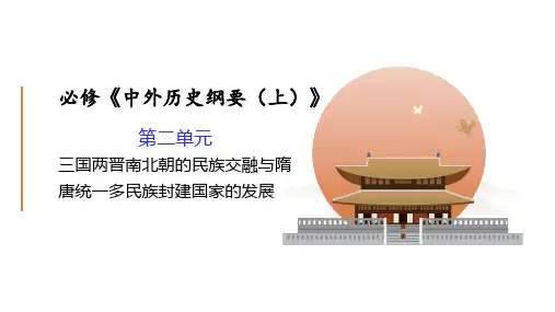 第5课三国两晋南北朝的政权更迭与民族交融课件高中历史统编版必修中外历史纲要上册