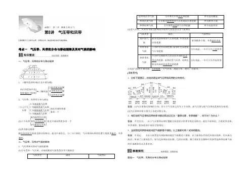 2021版地理大一轮复习人教版(全国)文档：必修1 第3章 地球上的大气 第8讲 Word版含答案