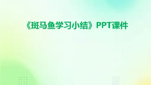 《斑马鱼学习小结》课件
