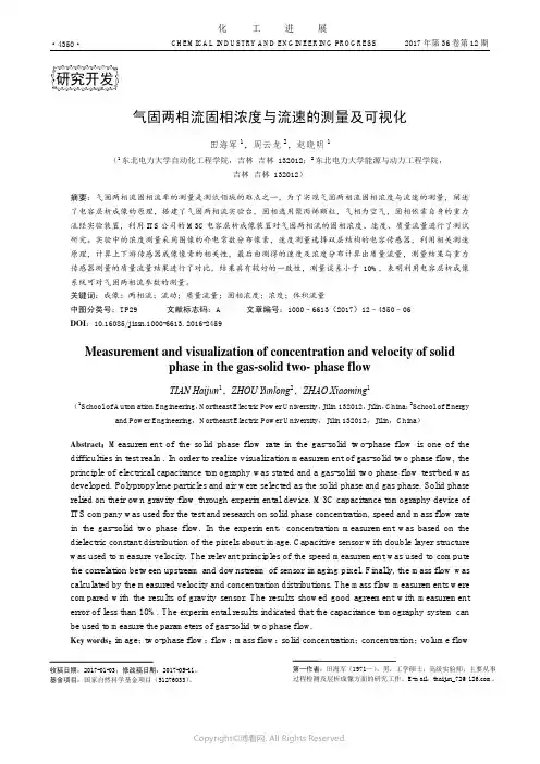 气固两相流固相浓度与流速的测量及可视化