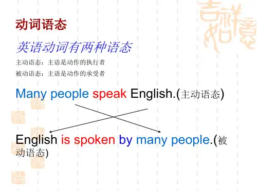 新概念第二册21课被动语态