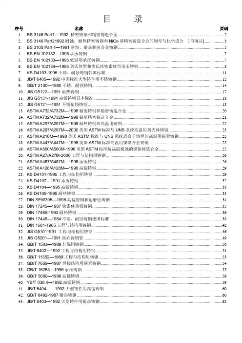 BS标准-精密铸钢和精密铸造合金标准---精品管理资料