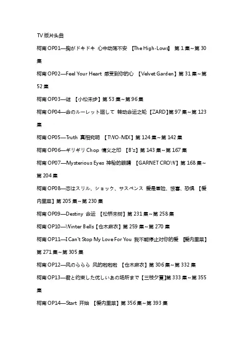 73-柯南名侦探主题曲