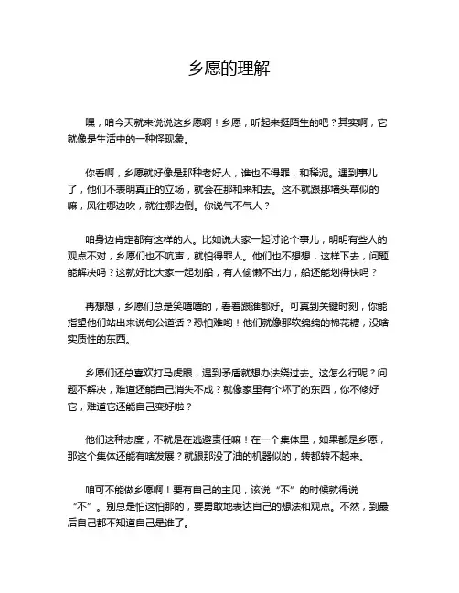 乡愿的理解