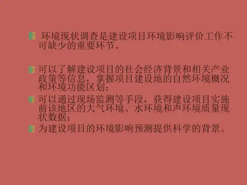环境影响评价 环境现状的调查与评价
