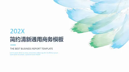 201X简约清新通用商务汇报PPT模板