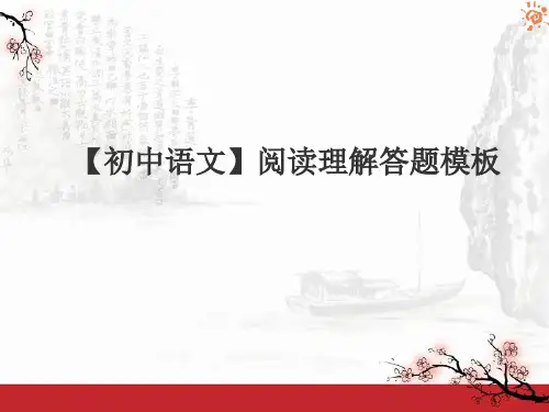 中考语文专题复习：初中语文阅读理解答题技巧(23页)ppt精品课件