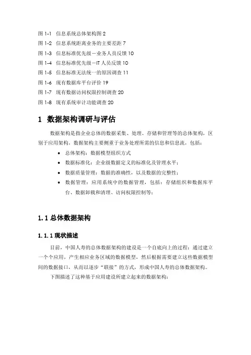 中国人寿保险数据架构调研与评估报告