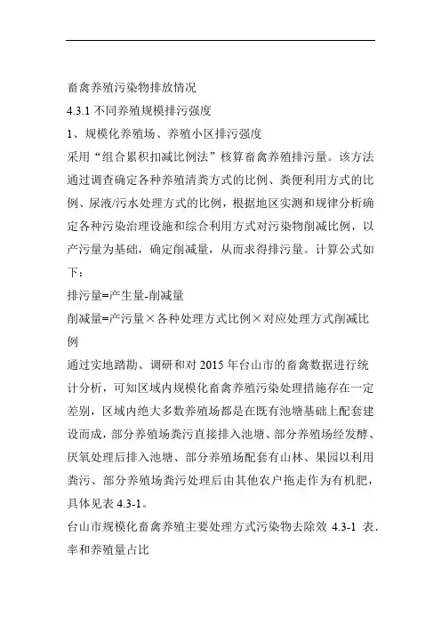 畜禽养殖污染物排放情况