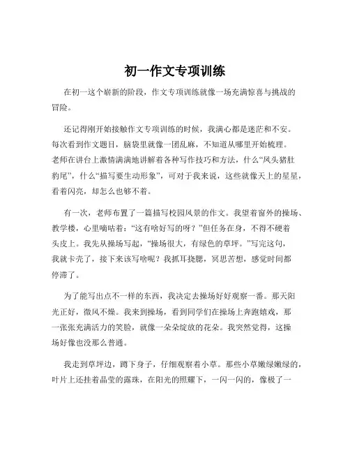 初一作文专项训练