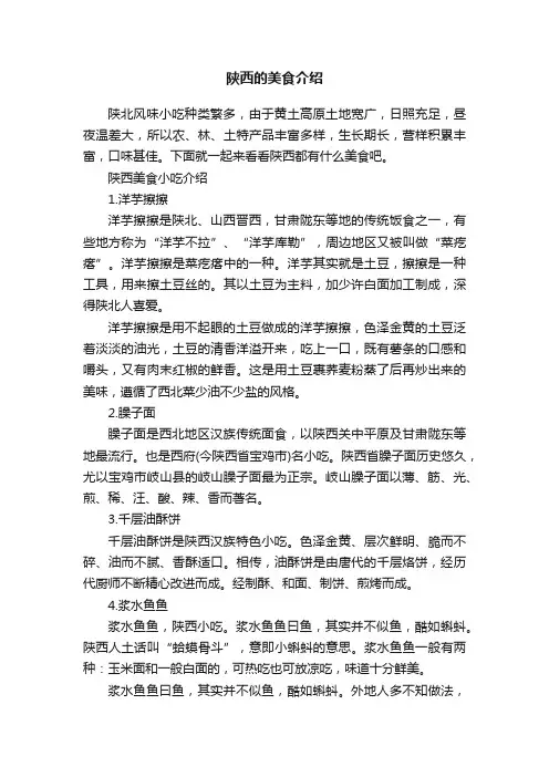 陕西的美食介绍