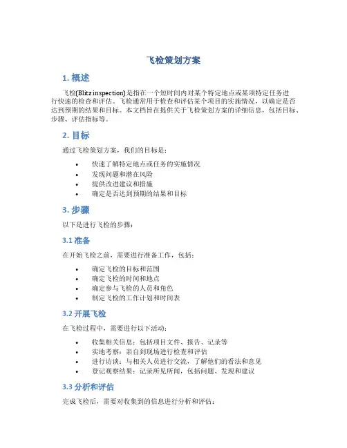 飞检策划方案