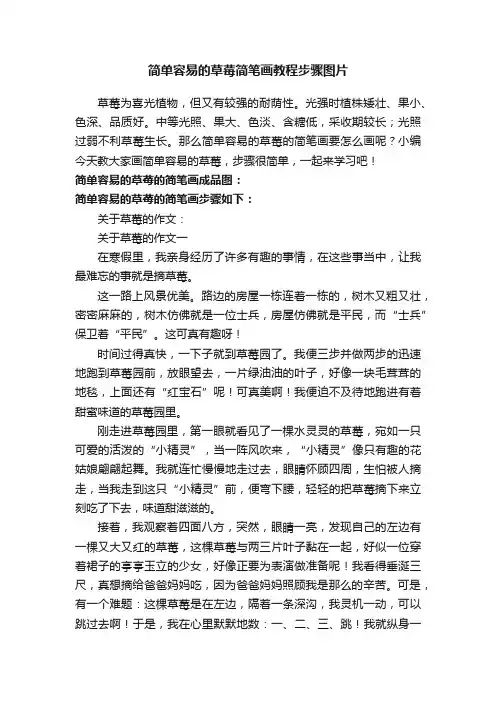 简单容易的草莓简笔画教程步骤图片