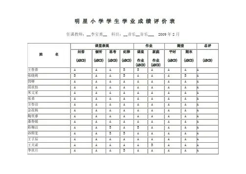 4学生学业成绩评价表1