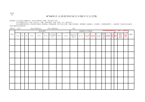 义务教育阶段失学辍学学生台账
