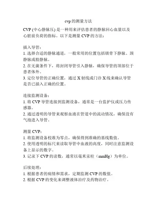 cvp的测量方法