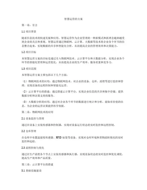 智慧运营的方案