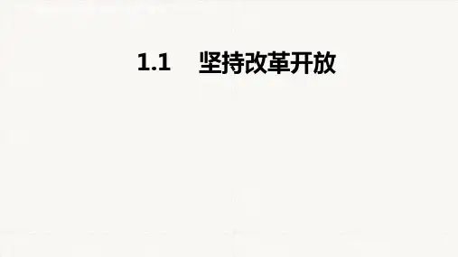 1.1 坚持改革开放 课件(共30张PPT)