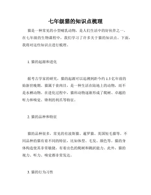 七年级猫的知识点梳理