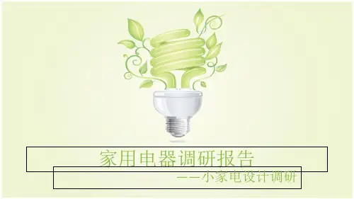 小家电设计调研家用电器调研报告ppt课件(23张)