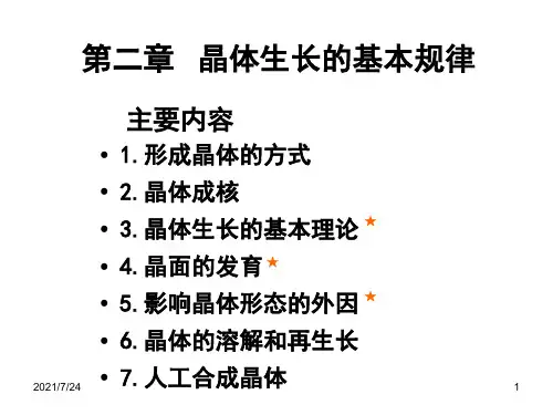 晶体生长的基本规律PPT课件