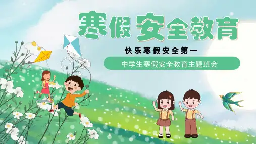 寒假安全教育主题班会PPT课件