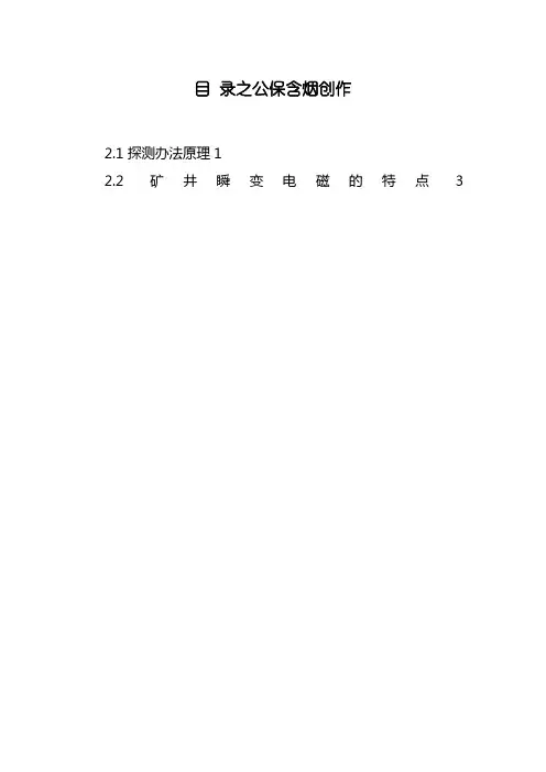 井下瞬变电磁报告