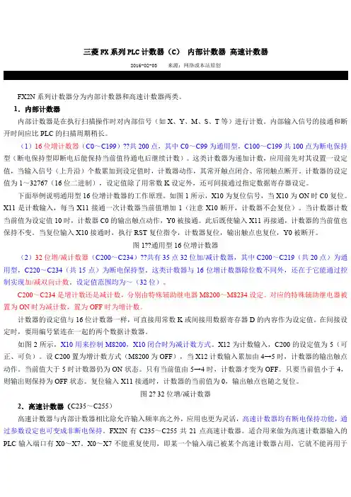 三菱高速计数器应用