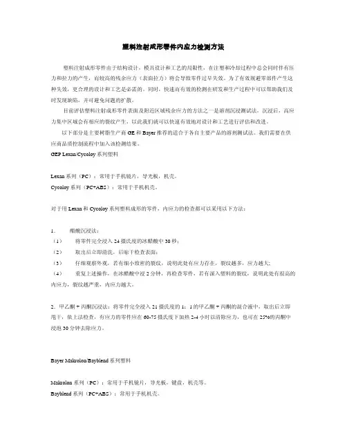 注塑内应力检测