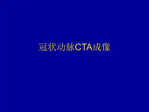 冠状动脉CTA成像ppt模板