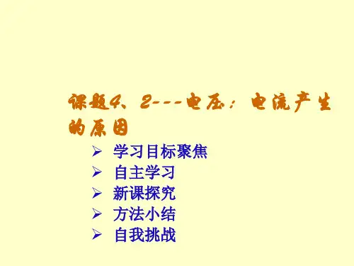 教科版九年级上册物理 4.2 电压：电流产生的原因 课件(共37张PPT)
