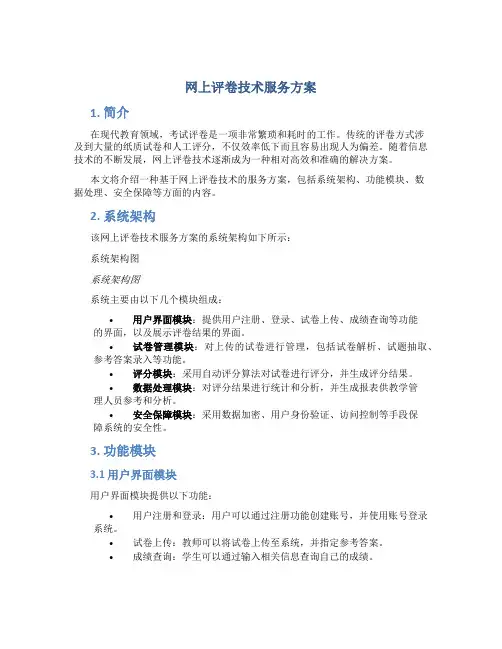 网上评卷技术服务方案 (2)