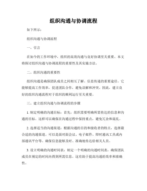组织沟通与协调流程
