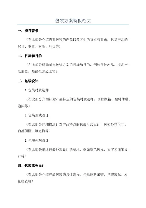 包装方案模板范文