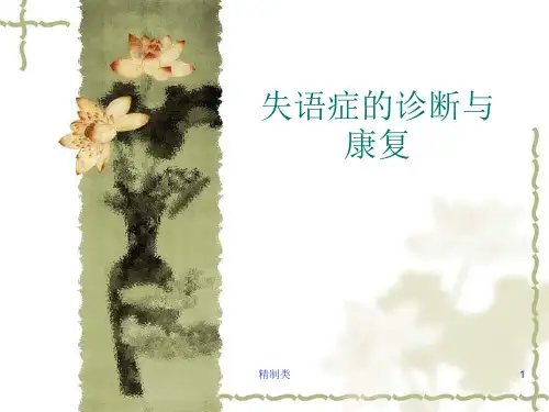 失语症的诊断与康复(精制医学)