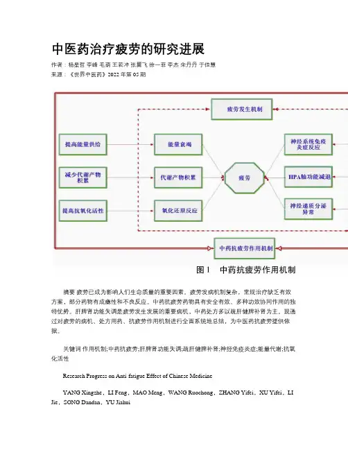 中医药治疗疲劳的研究进展