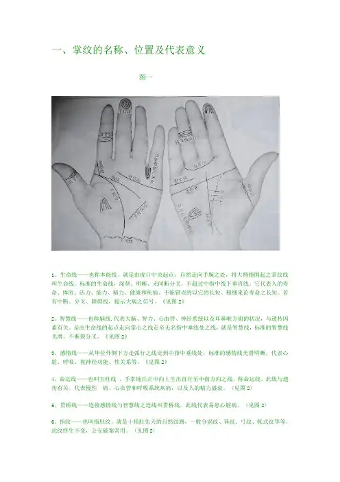 手掌各线名称